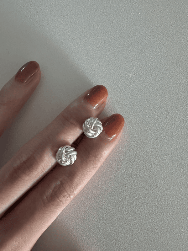 더보느 로프 꼬임 실버 귀걸이