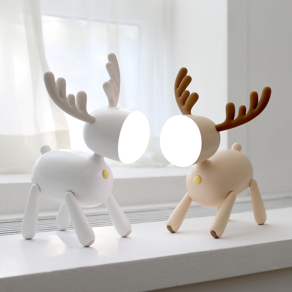 무아스 휴대용 충전식 루돌프 LED 무드등 수유등 취침조명