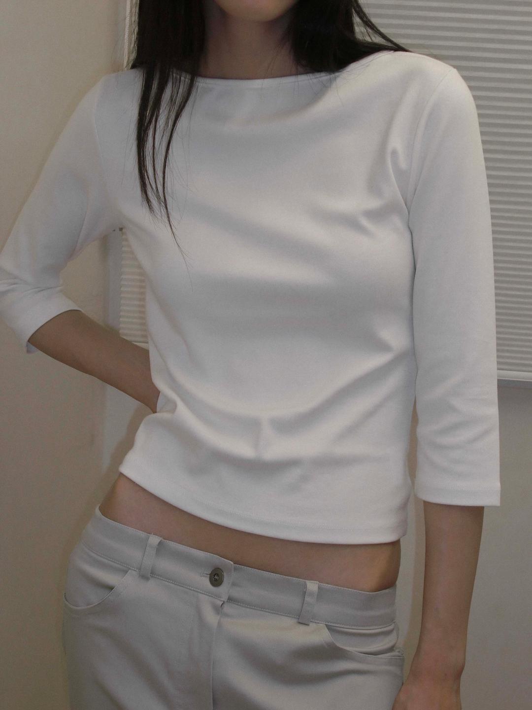 THREE-QUARTER SLEEVE T_WHITE