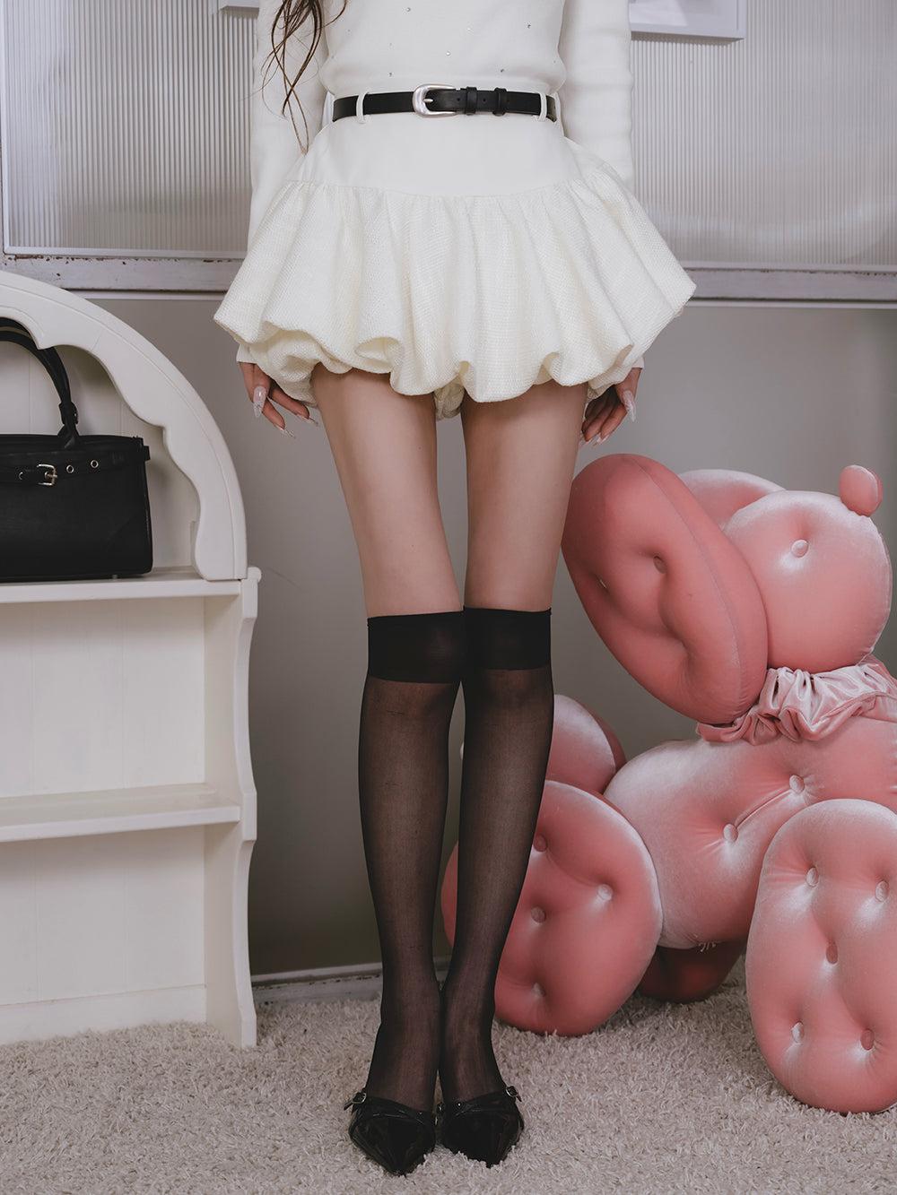 ドッキングツイードバルーンミニスカート