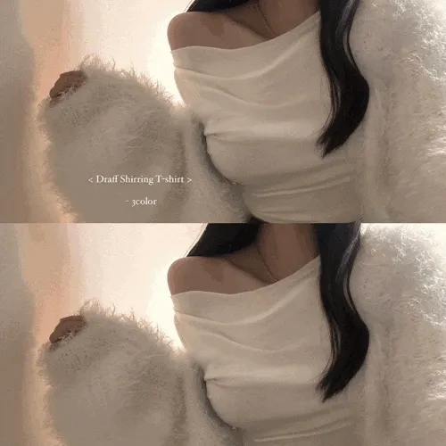 *곧할인종료* 누적1000장/후기인증 [*핏 보장*] 언발 드레이프 셔링 오프숄더 티셔츠  (3way, 몸매보정, 존예템, 주인공템, 여신, 청순섹시, 무조건 소장)