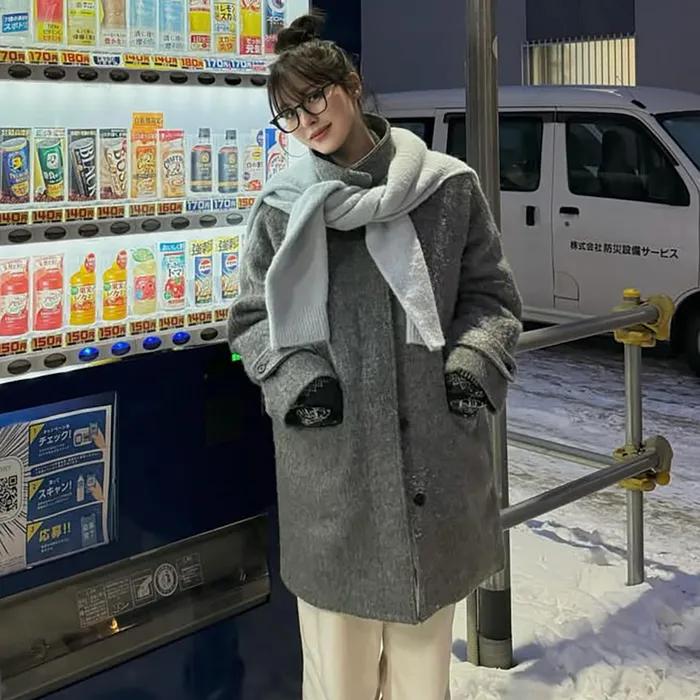 [9차]Alpaca half coat (Gray)