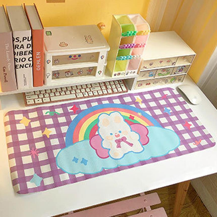 예쁜 캐릭터 마우스 패드 키보드 장패드 대형사이즈 인테리어 논슬립 생활방수 (6종)
