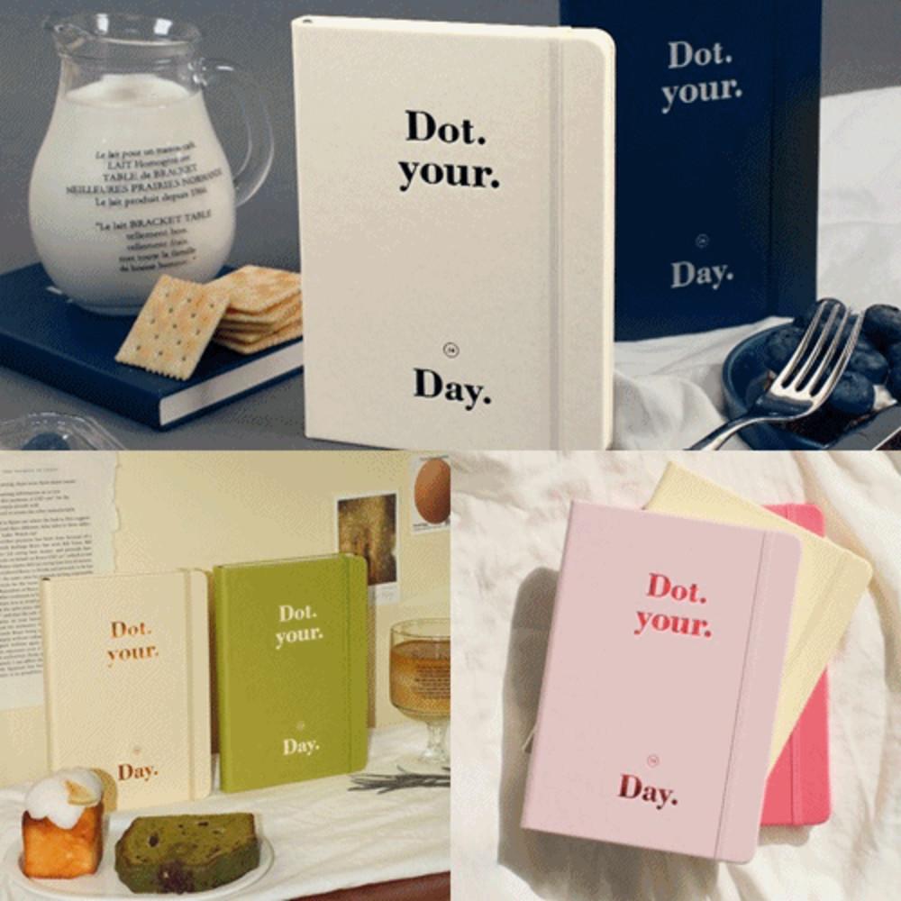 2024 Dot Your Day Diary 날짜형 밴드 심플 다이어리 비온뒤