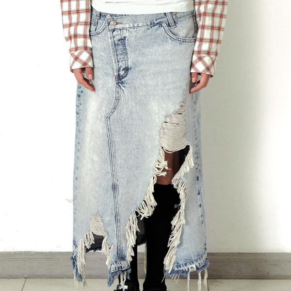 24 raw cut ice denim skirts(delivery start 9. 24)