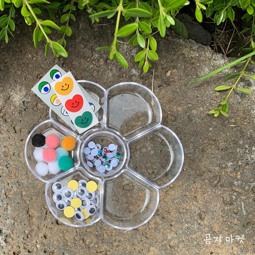 꽃잎 파레트 투명 유아미술 KC인증