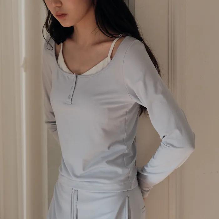 리브 레이어드 캡내장 홈웨어 세트 - 2Colors