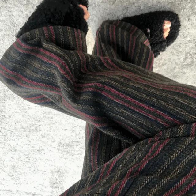 [4계절착용가능🎄🎅🏻] 레트로 스트라이프 모직 롱팬츠 pt