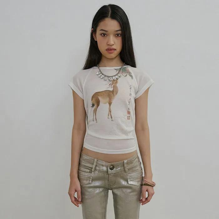Zen Deer Tee White