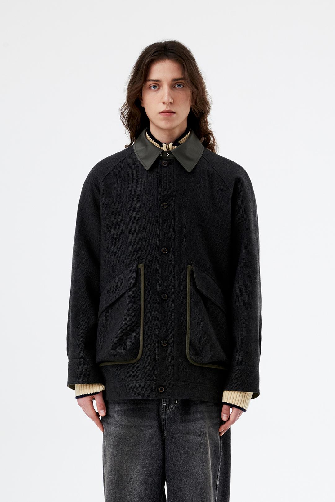 Oversized work jacket_Charcoal Grey