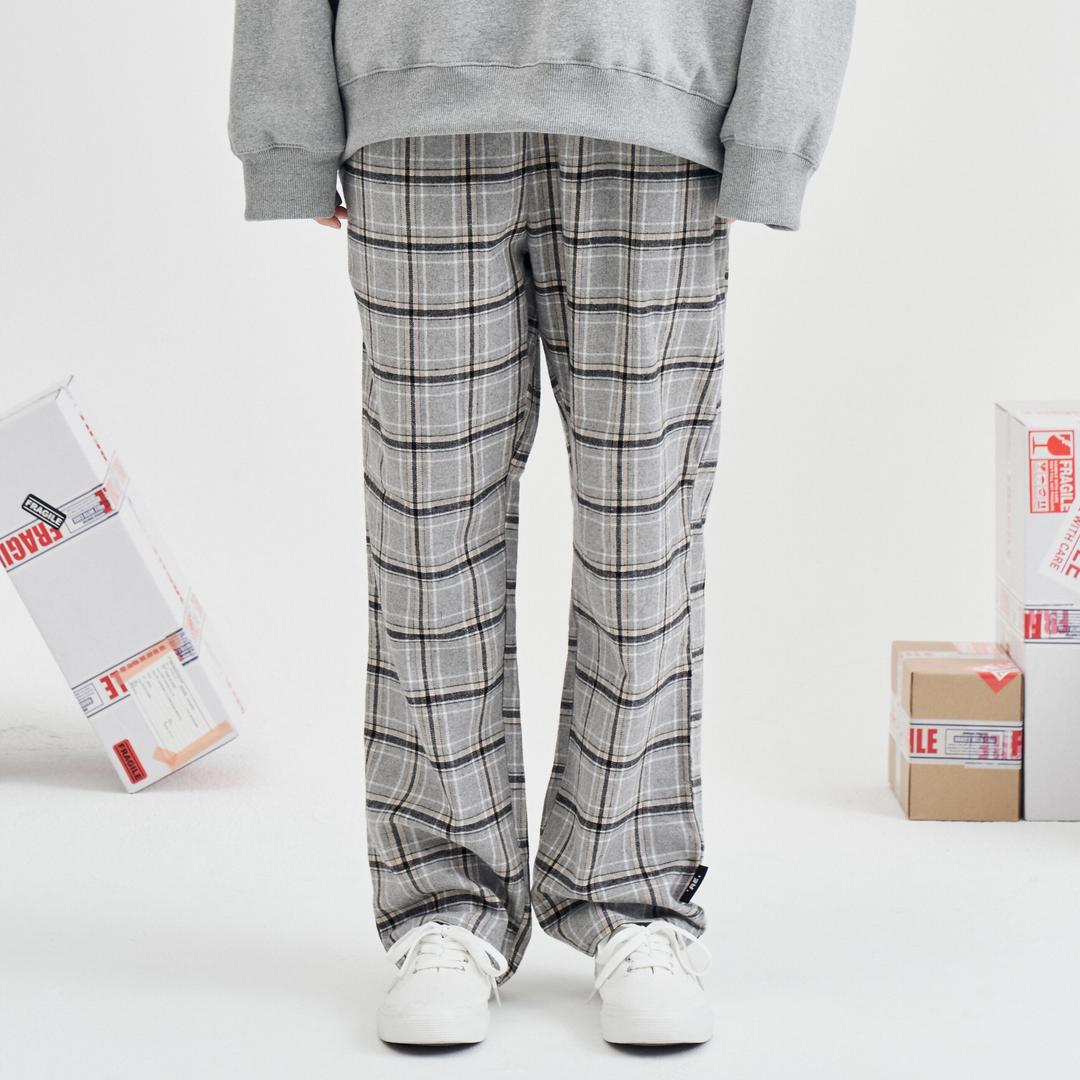 recon check pants (gray)