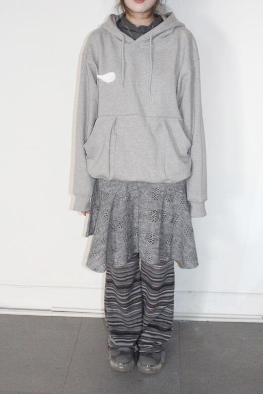 히피디피 punching knit layered sk (2color)