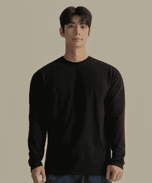 나인제트(NINEZ)  시그니처 코튼 머슬핏 긴팔 티셔츠 NSTL01 - 사이즈 & 후기 | 무신사