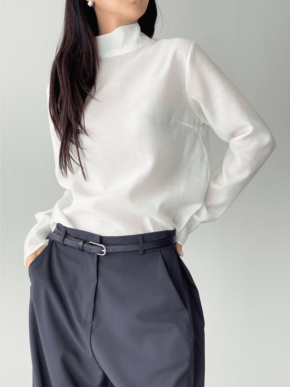 buttoning pola blouse (3color)