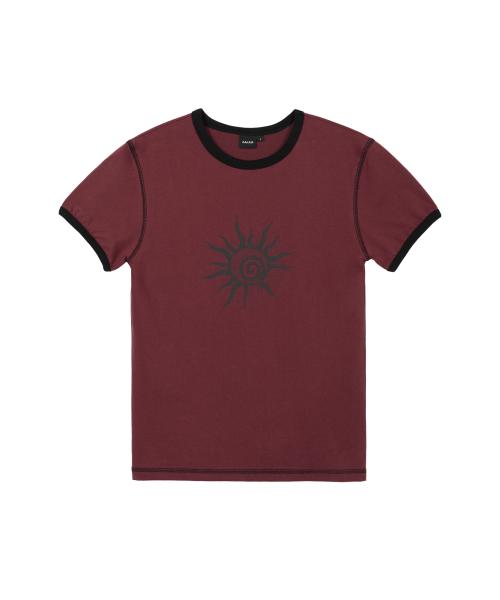 Cracked Sun Ringer Top (Wine)