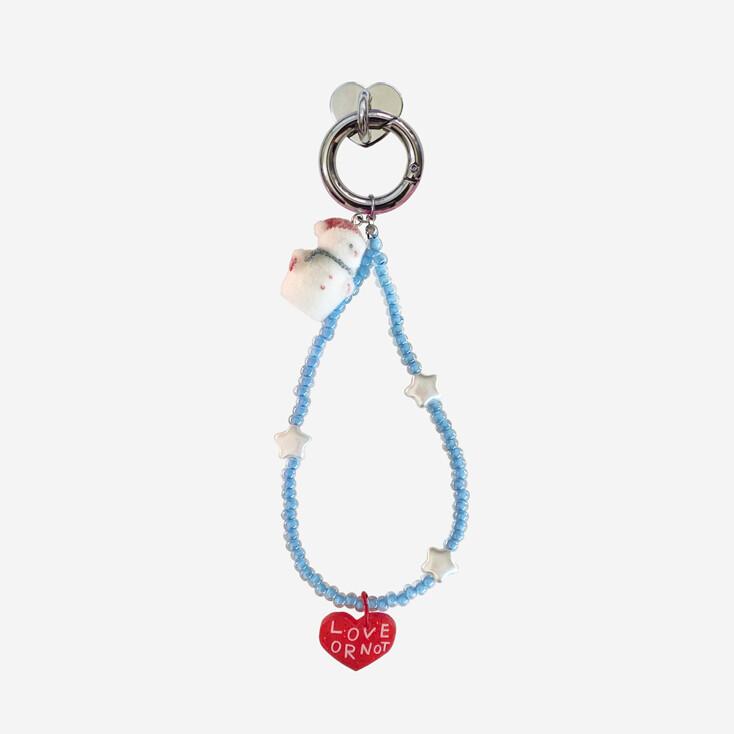 [키링앤톡/키링]Snowman-Sky Beads Keyring&Tok/Keyring