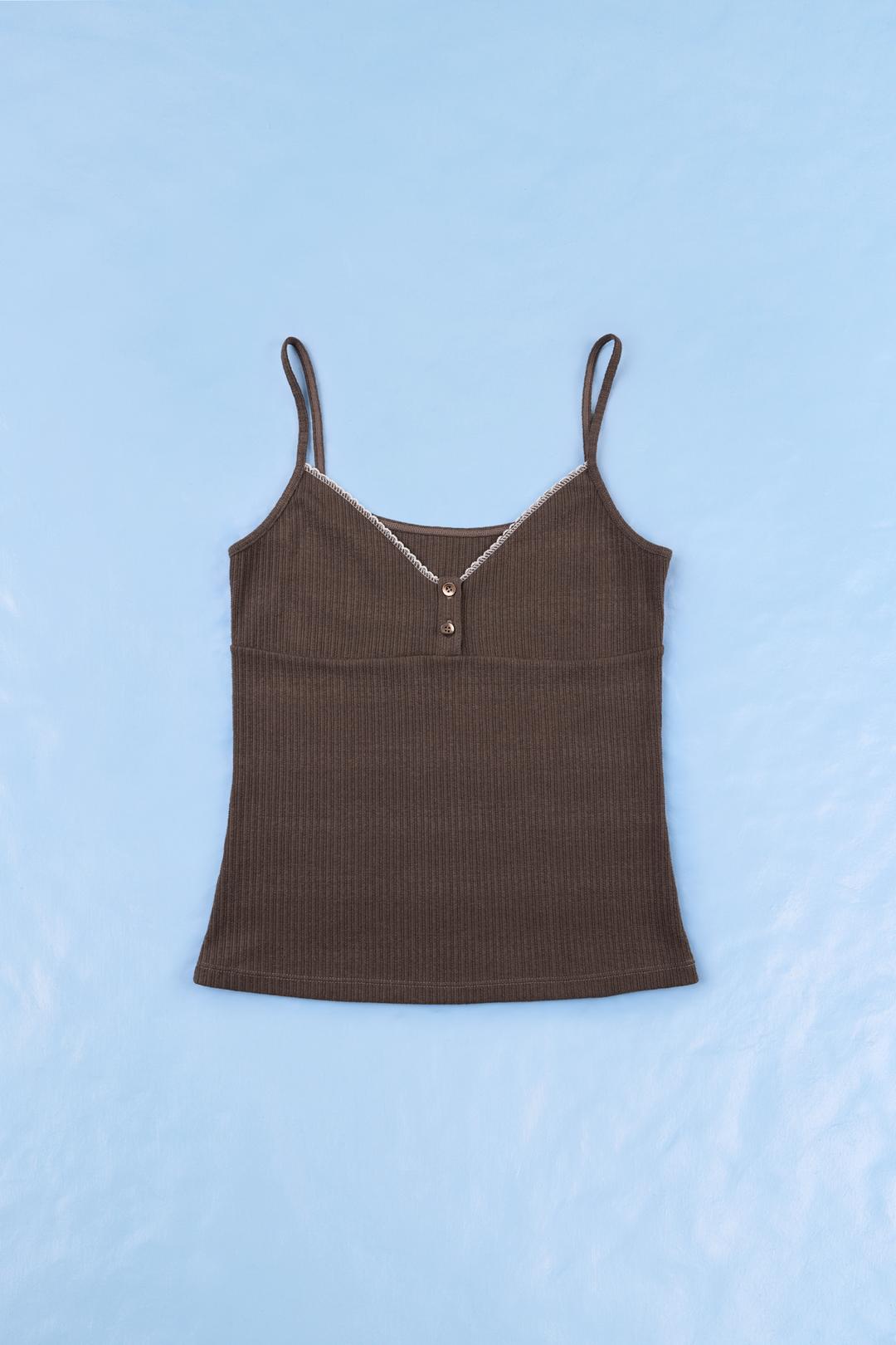 JANET SLEEVELESS (BROWN)