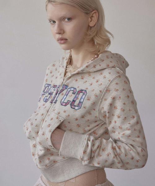 Cottage Zip-Up Hoodie Flower