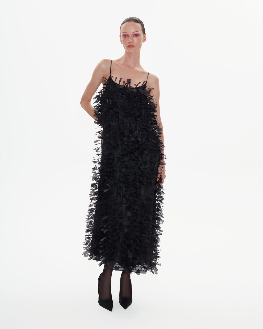 Ariadne Midi Dress in Black