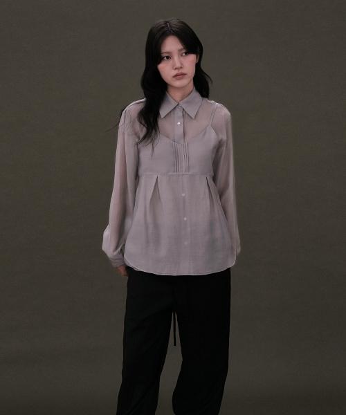 SHEER BUSTIER SET-UP [ GRAY ]