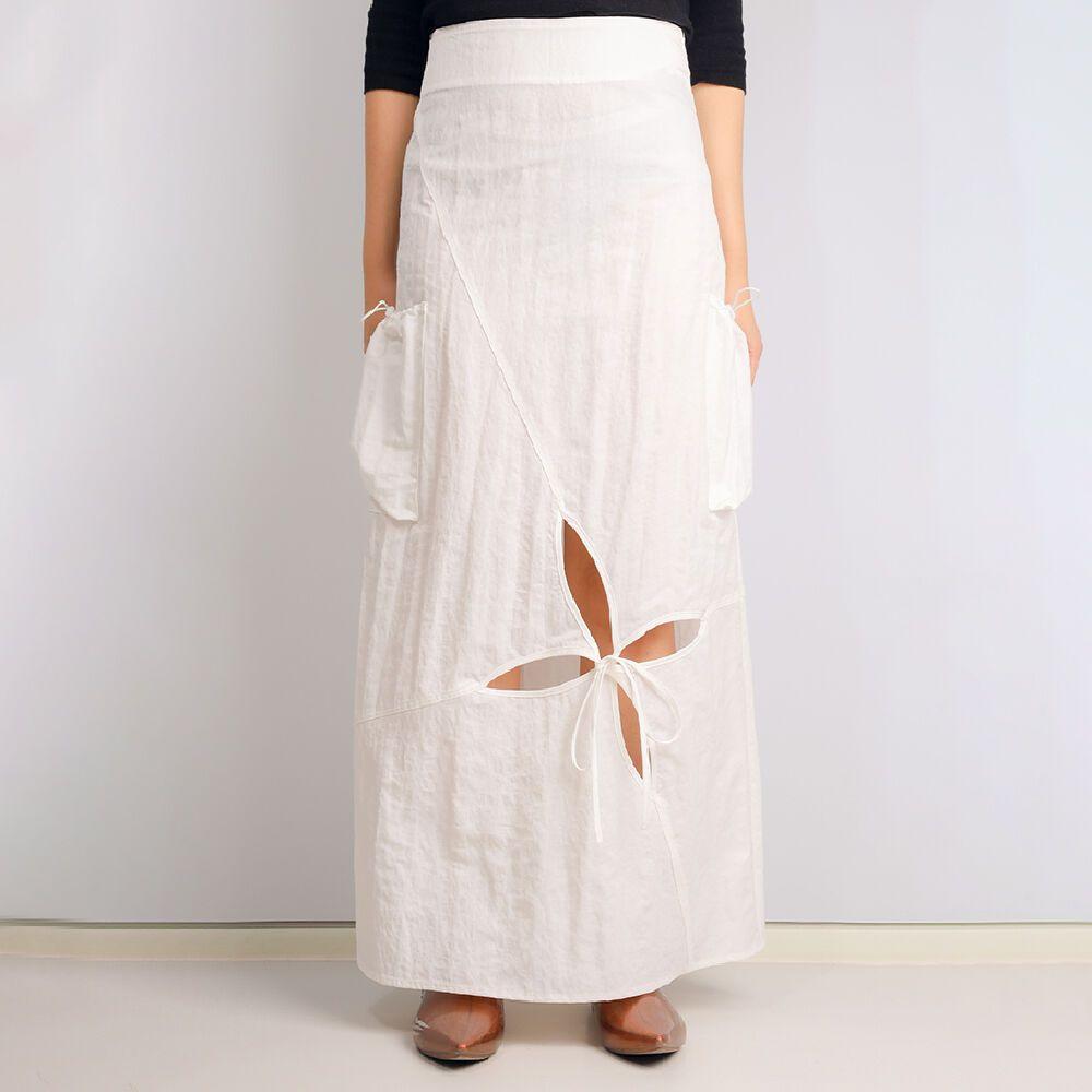 PIA CARGO SKIRT-APOLLO WHITE