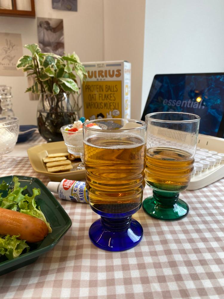 레트로 아이스커피잔 홈카페 맥주 하이볼잔유리컵 언더락잔유리컵