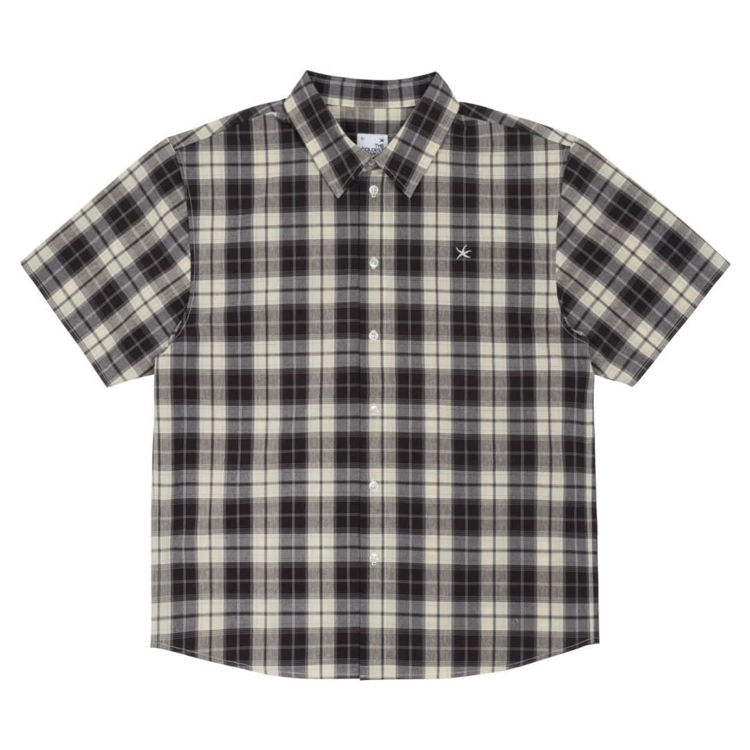 TCM mini logo check half shirts (brown) (4/18 예약배송)
