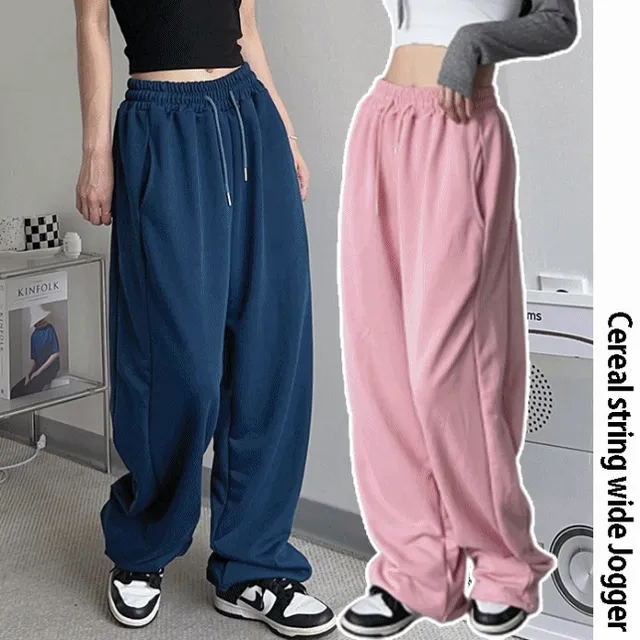 [✨5일특가✨/1+1할인/8col] cereal 쭈리 스트링 와이드 조거 트레이닝 팬츠