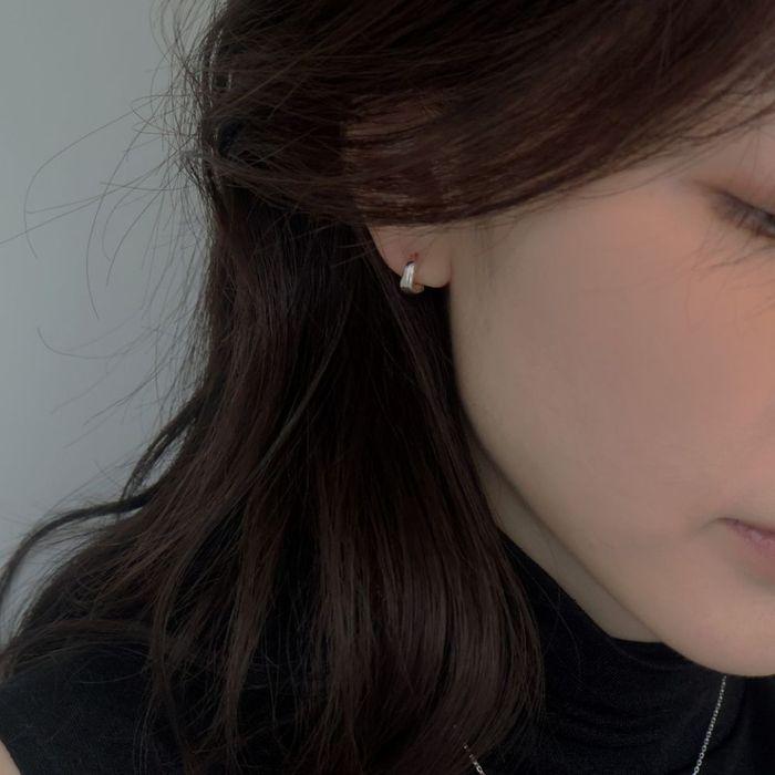 Moire Ring Earring