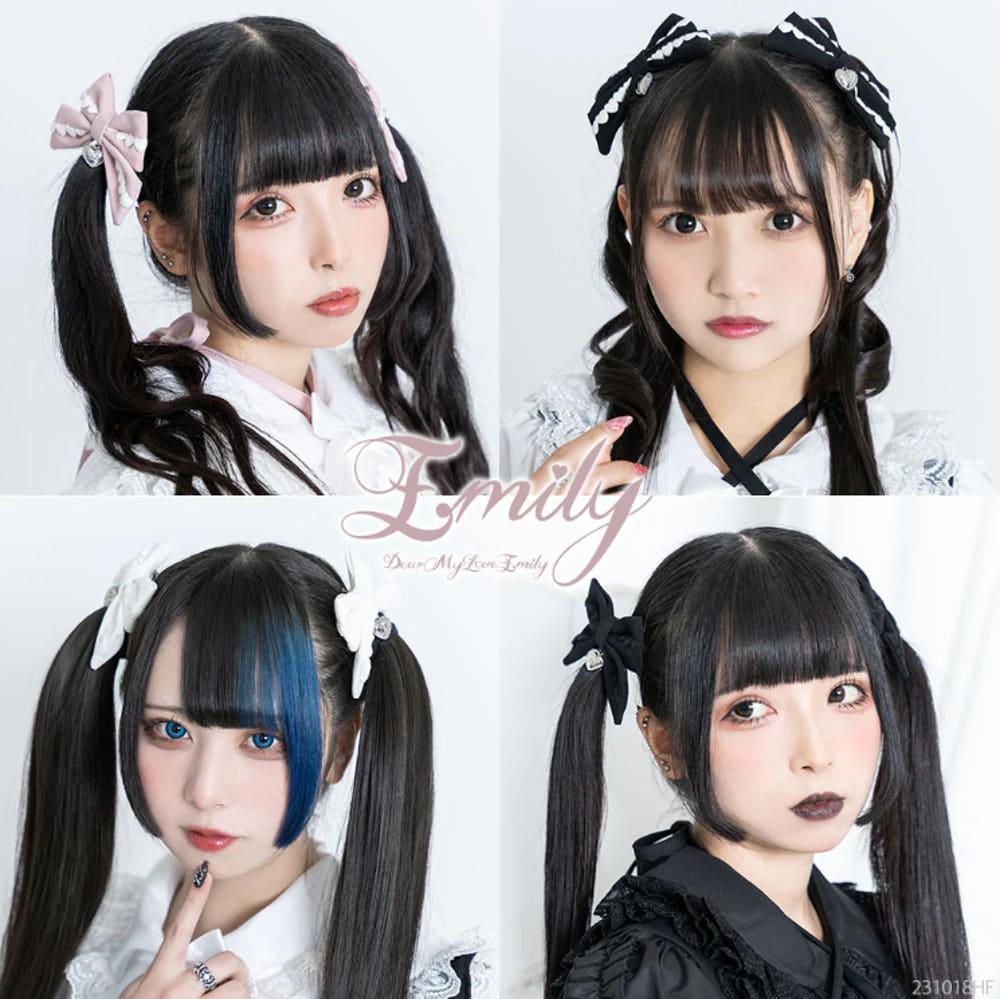 디어마이러브 에밀리 디마럽 에밀리 하트 매력 리본 2개 set 클립 머리핀 헤어핀