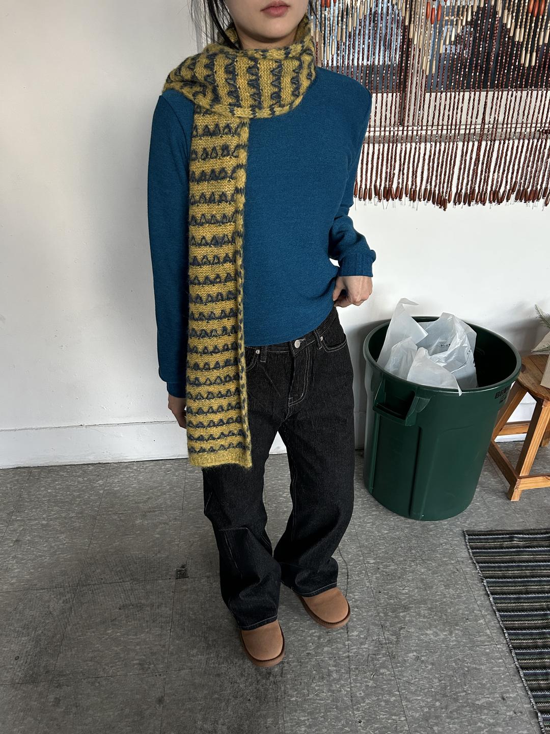 flare ribbed codu denim pants