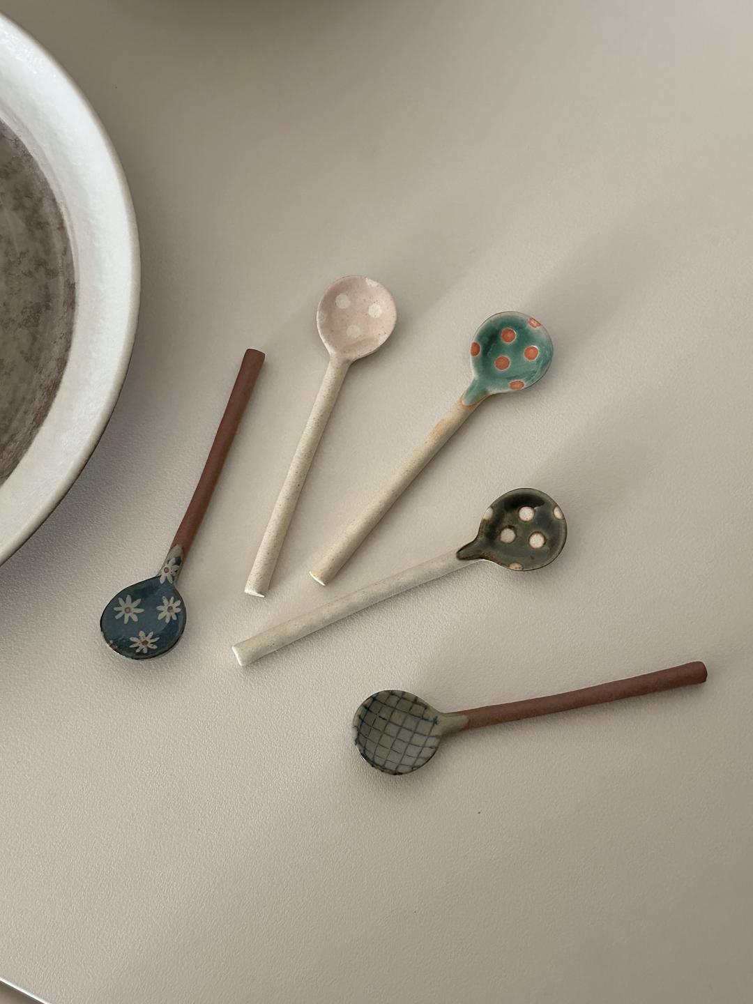 ceramic mini spoon (5color)