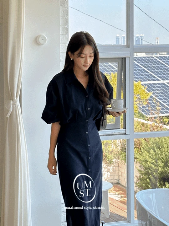 [시즌오프특가✨/made] 시어스 셔링 롱 원피스  - 3 Size (하객룩)