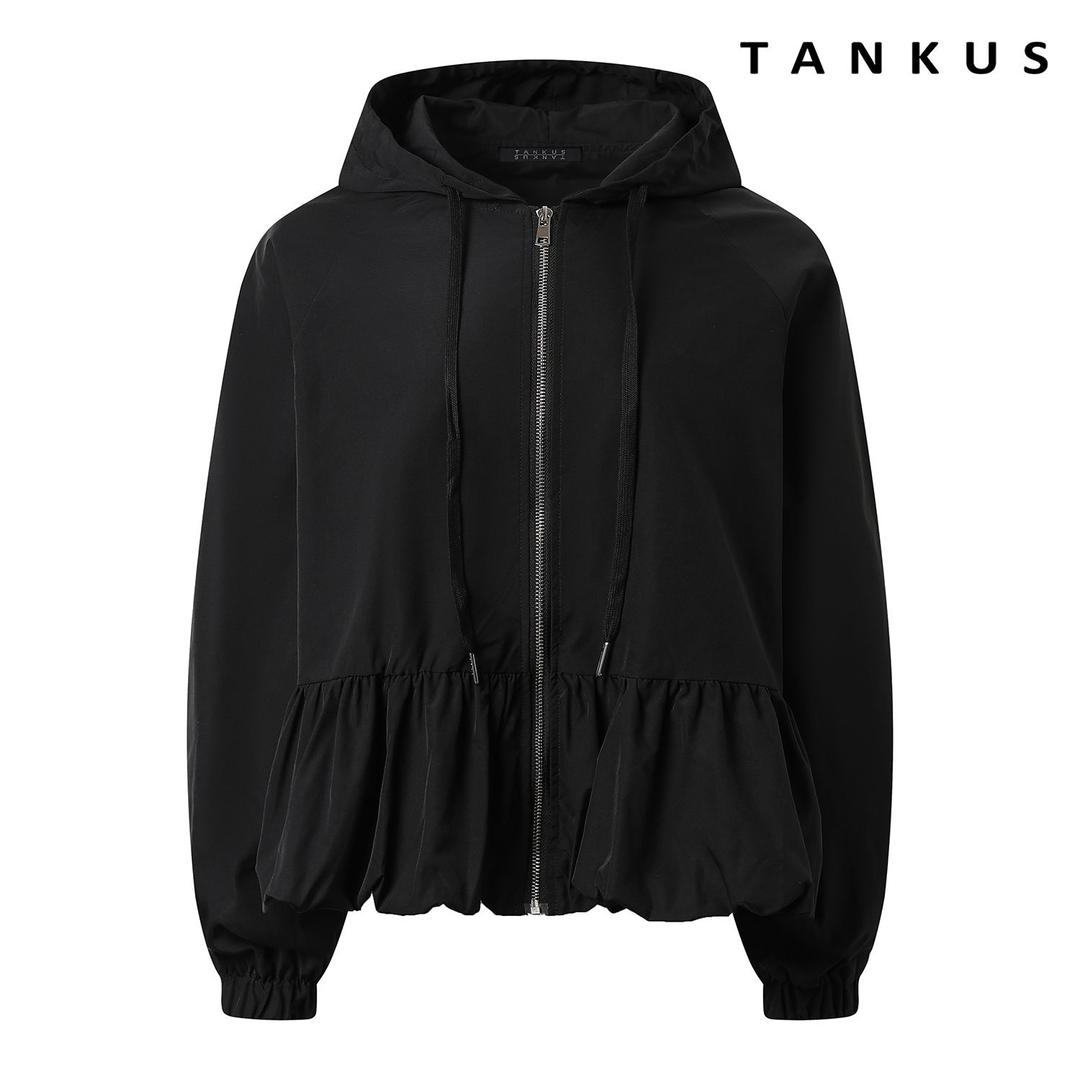 벌룬 셔링 후드 집업 자켓 (TX3JK011L0)