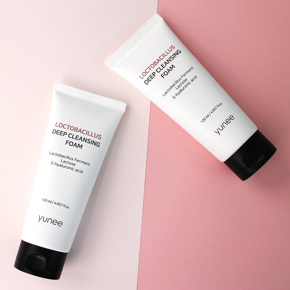 1+1 yunee 유니 락토바실러스 딥 클렌징폼 120ml 저자극 보습 모공 클렌저