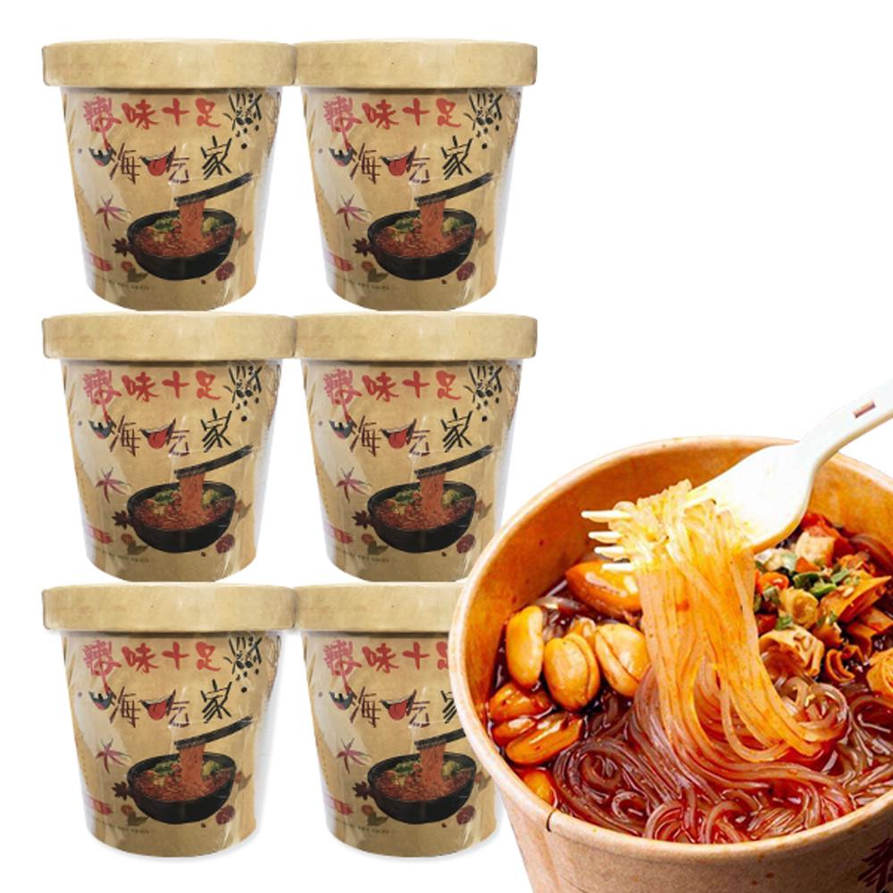 홍홍 중국식품 쏸라펀컵라면 중국라면 135g 6개