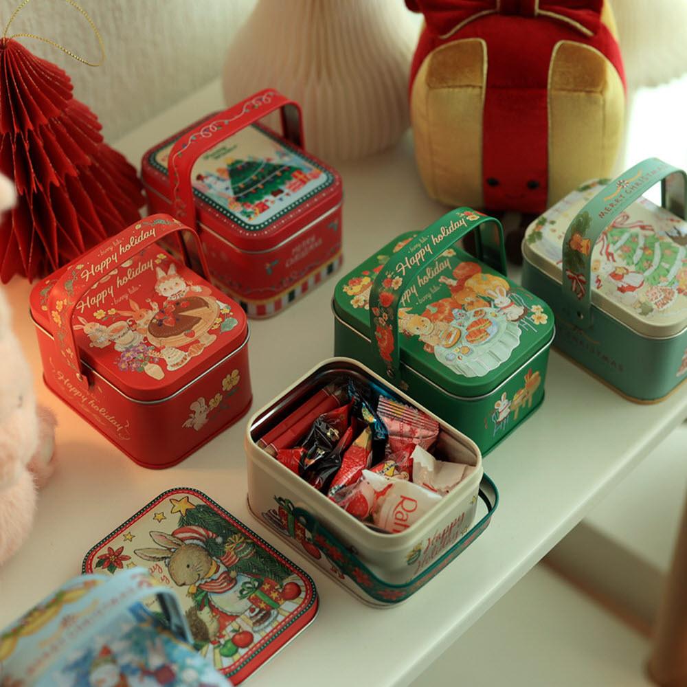 크리스마스 손잡이 틴박스 성탄 틴케이스 1375A