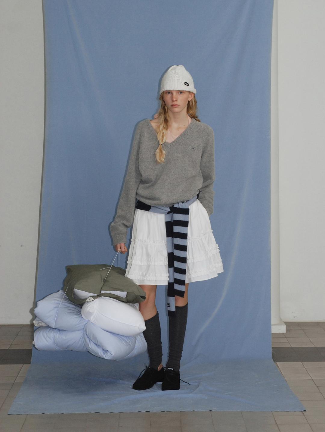 [2nd] Blur brush knit - grey