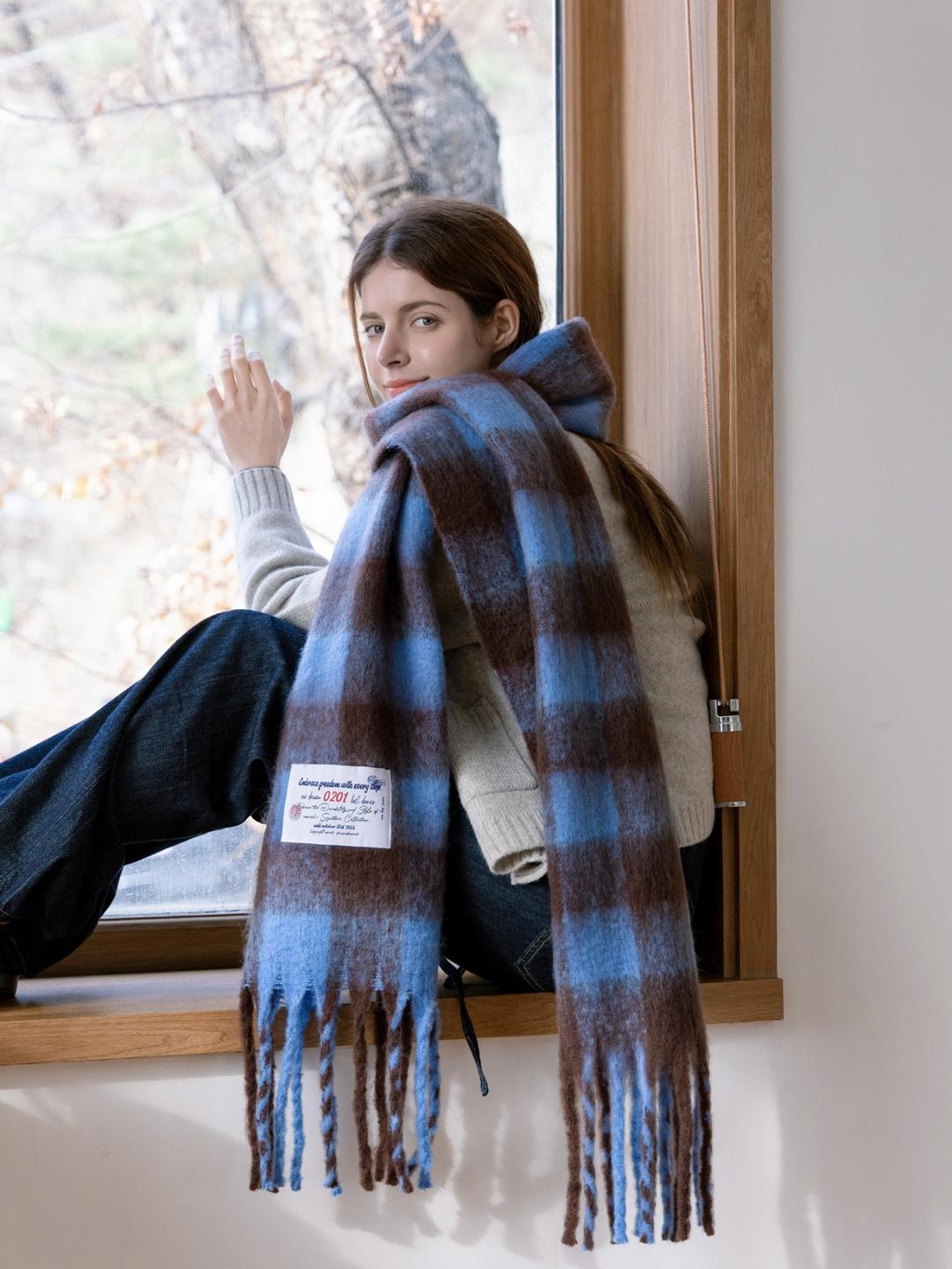 포스트카드 라벨 목도리