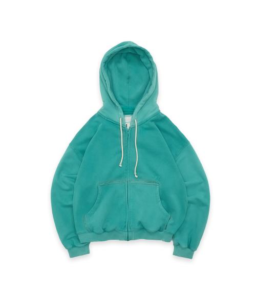 tuewid classic embroidery set up zip-up in turquoise