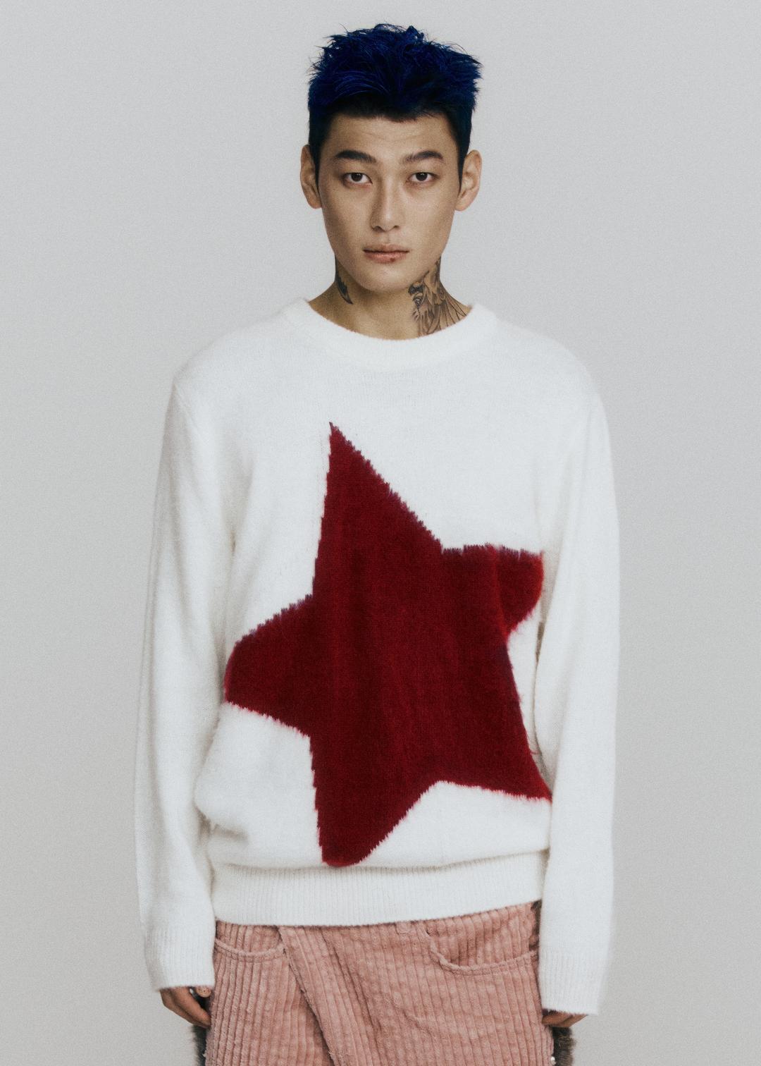 Star knit (WHITE)