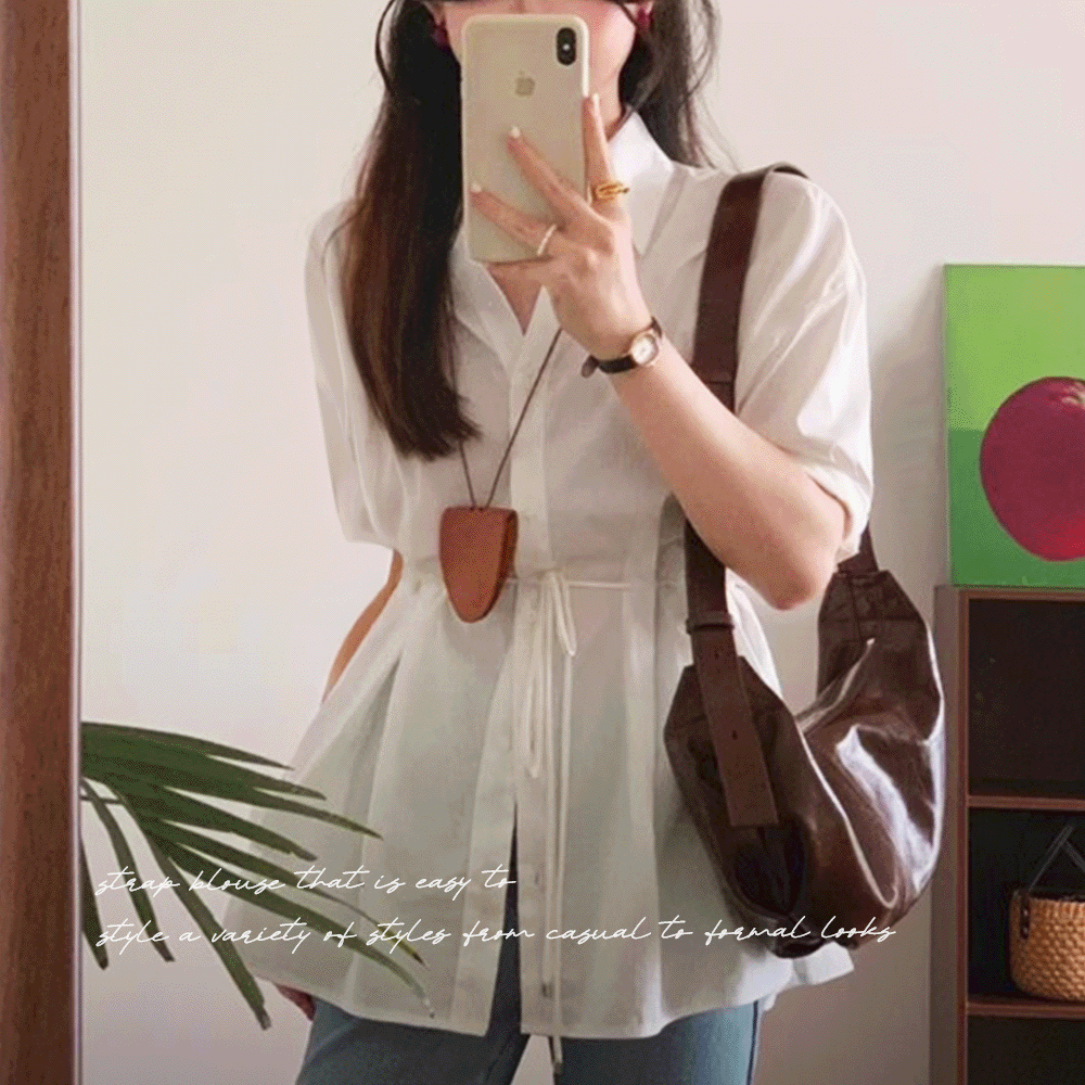 [🕊️하객룩 Best] KC-9936 스트랩 반팔 블라우스