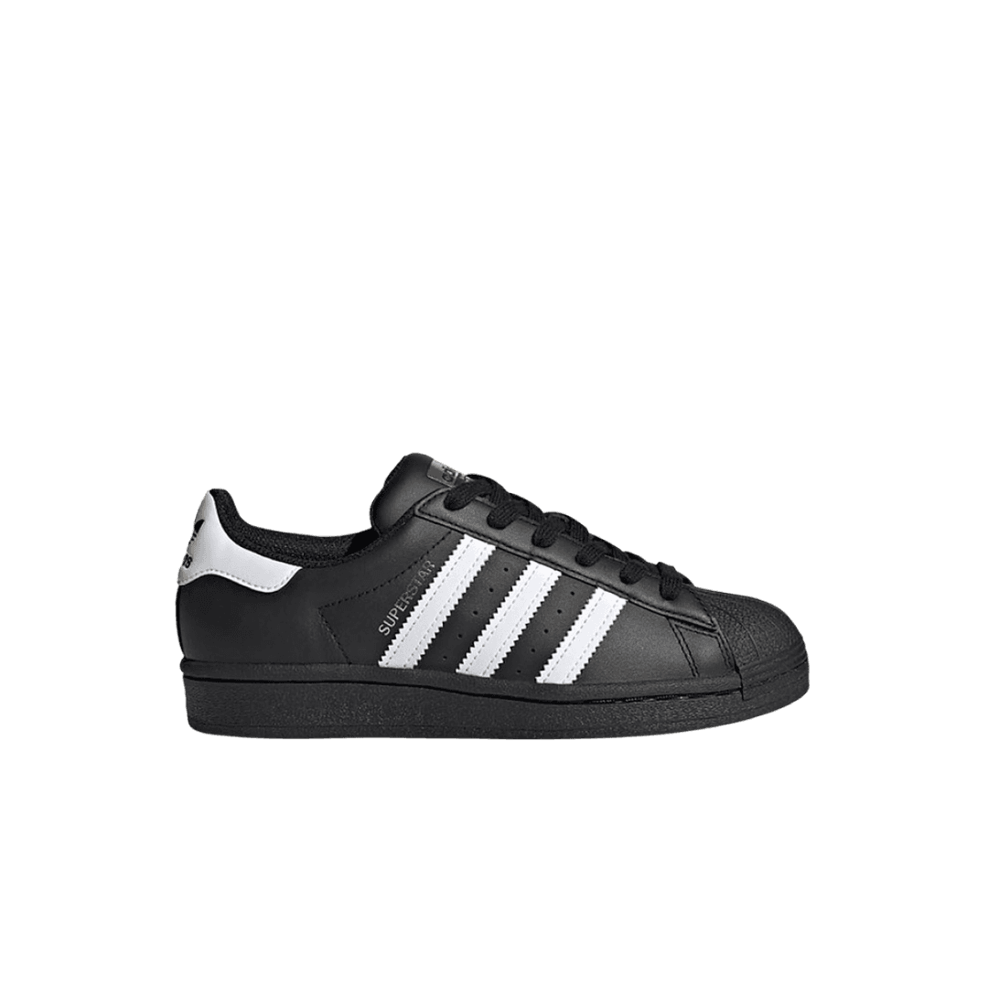 (Kids) Adidas Superstar J Black White