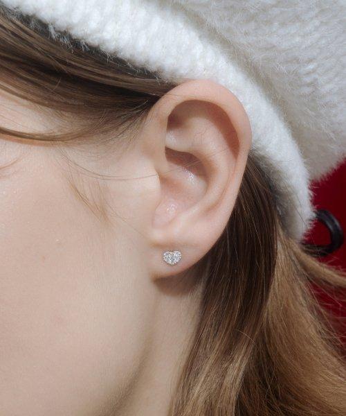 [silver925] 131 Sparkling Mini Heart Earring