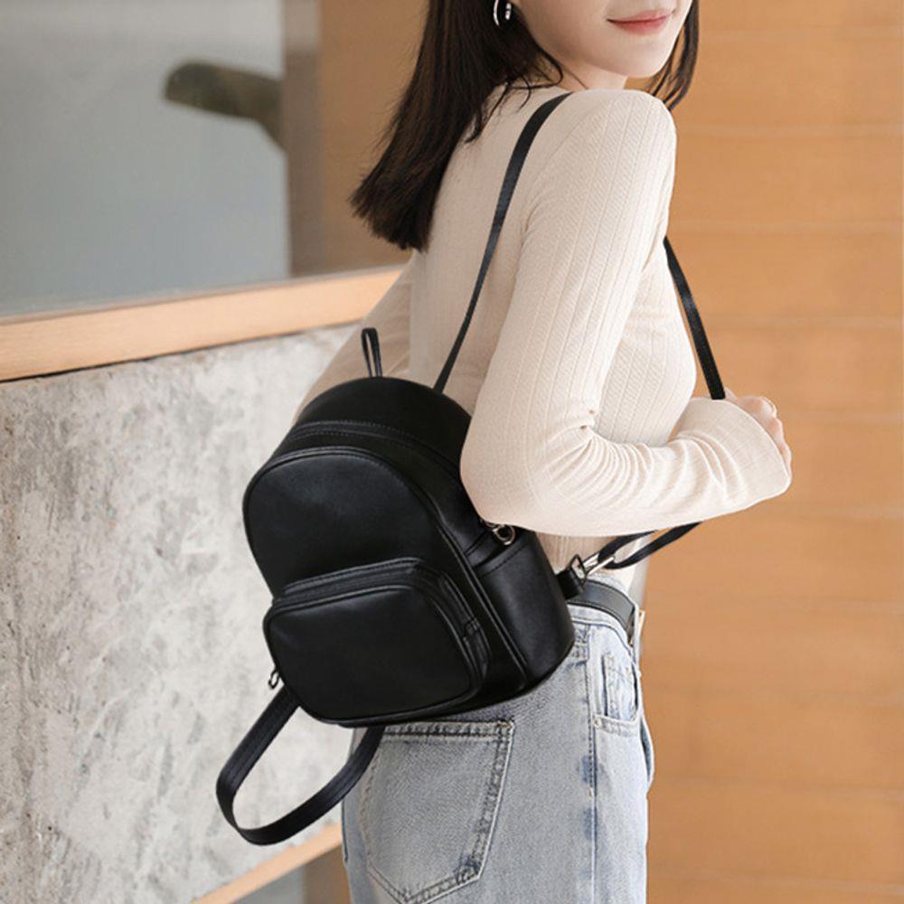 여자 심플 미니 캐주얼 작은 3컬러 무지 백팩