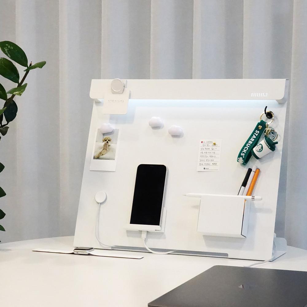 일루나 데스크오거나이저 멀티탭 정리함 책상 정리수납함 데스크테리어 사무실 꾸미기 책상조명