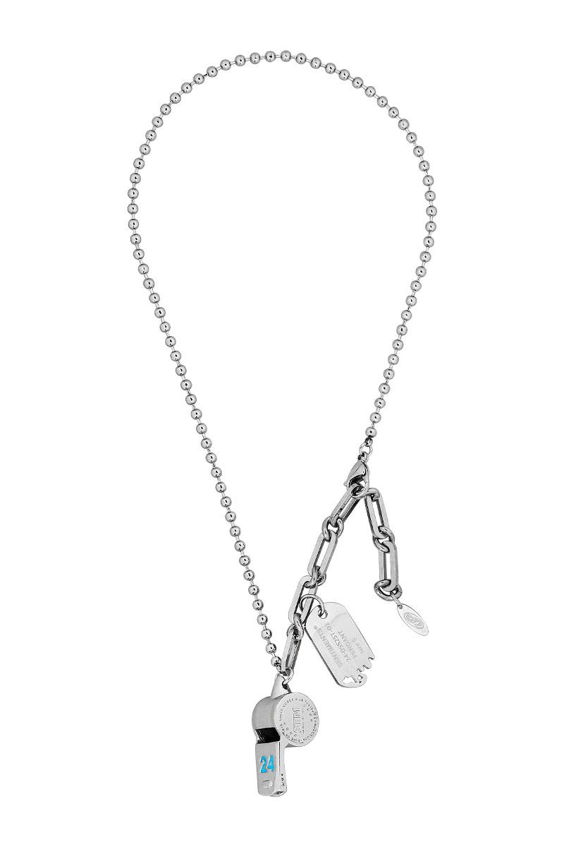 NO.553 [SILVER BLUE] 24 COLOR WHISTLE NECKLACE [7월 23일 예약발송]