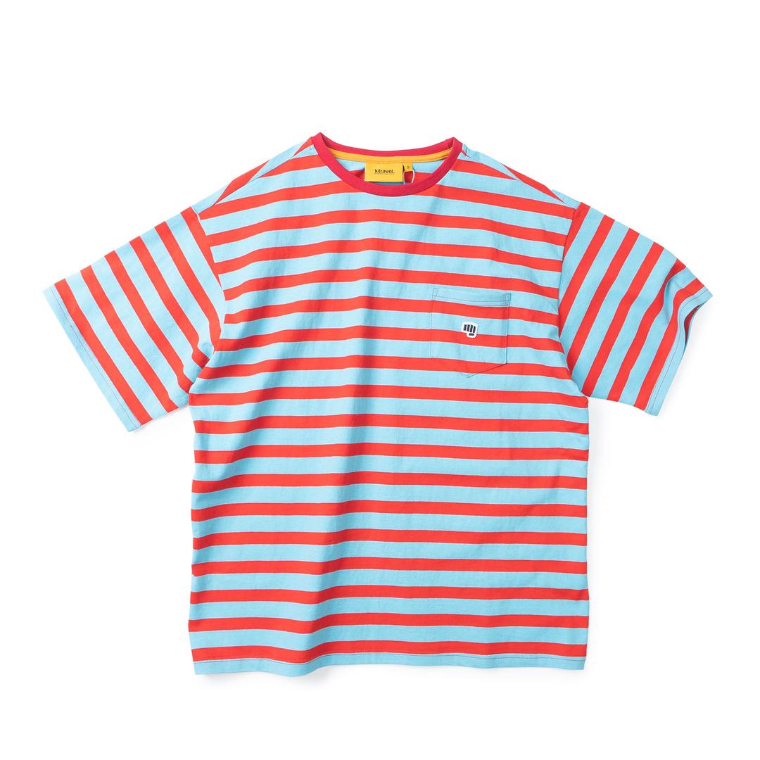 분메 스트라이프 티셔츠_레드