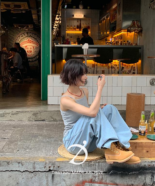 데일리쥬 [MADE] 아이샤 소프트 베이직 끈 나시