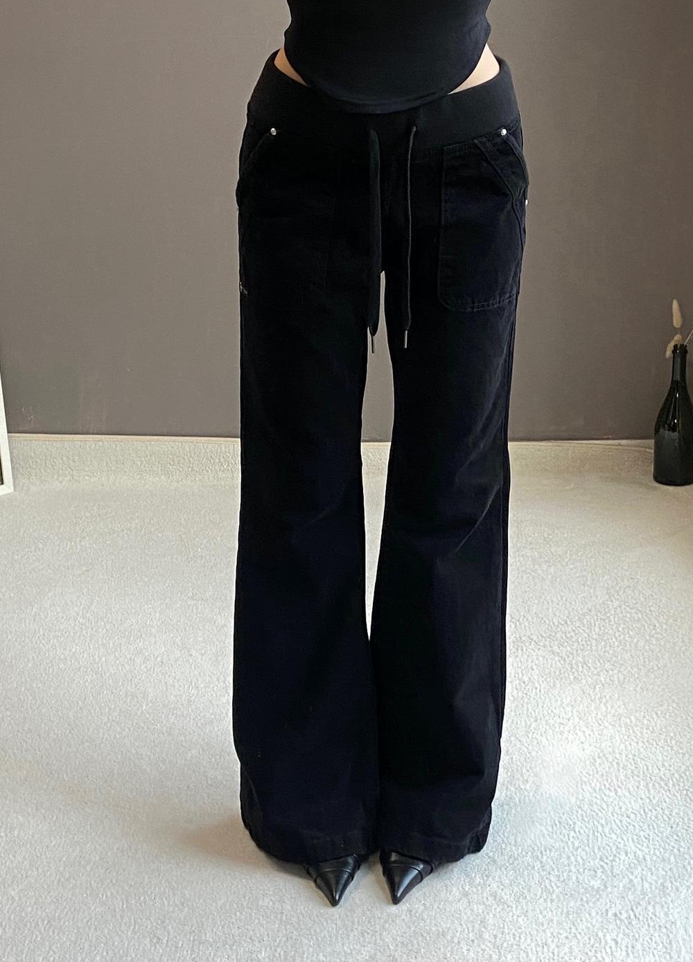 비츠앤밥스 TITAN BOOTSCUT PANTS (black)